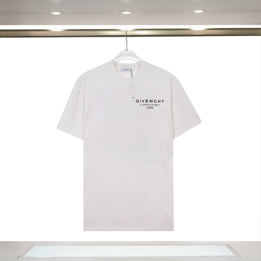 Stylish Givenchy Light Blue/Black/White T Shirt With Brand Logo For Fashion Enthusiasts