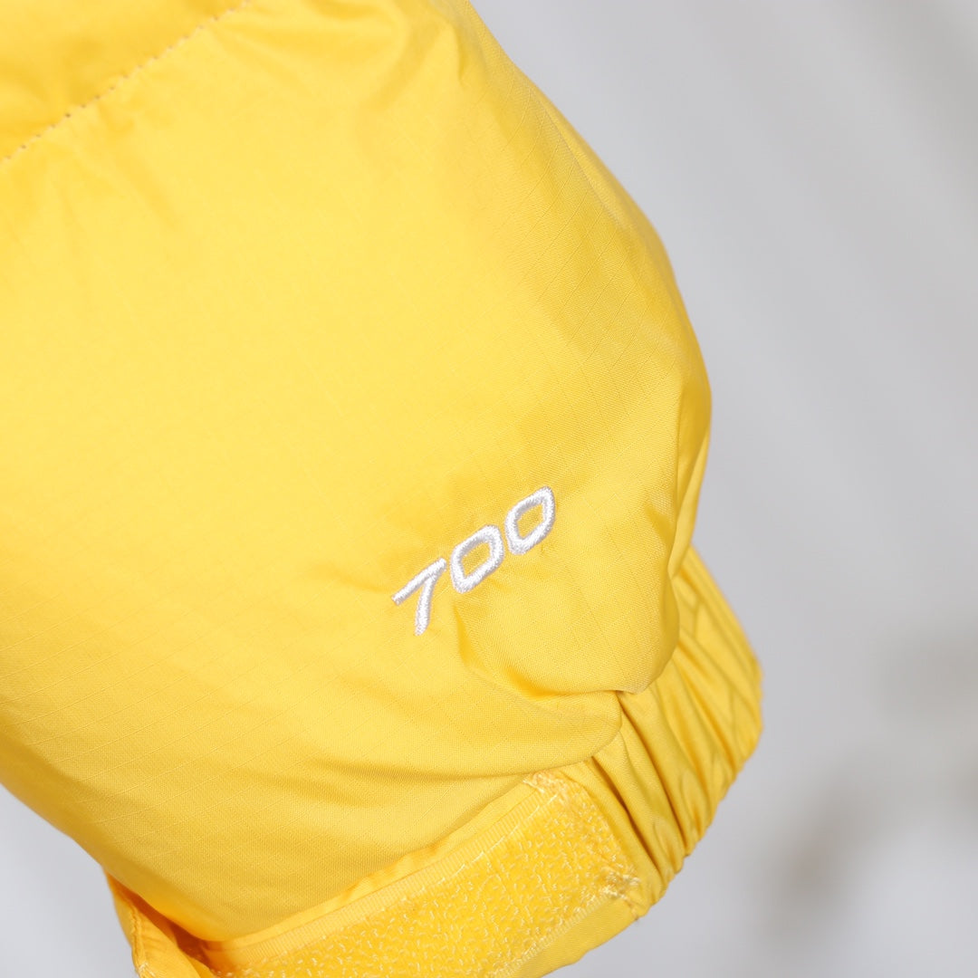 The North Face Yellow Black Puffer Jacket Warm Winter Outerwear