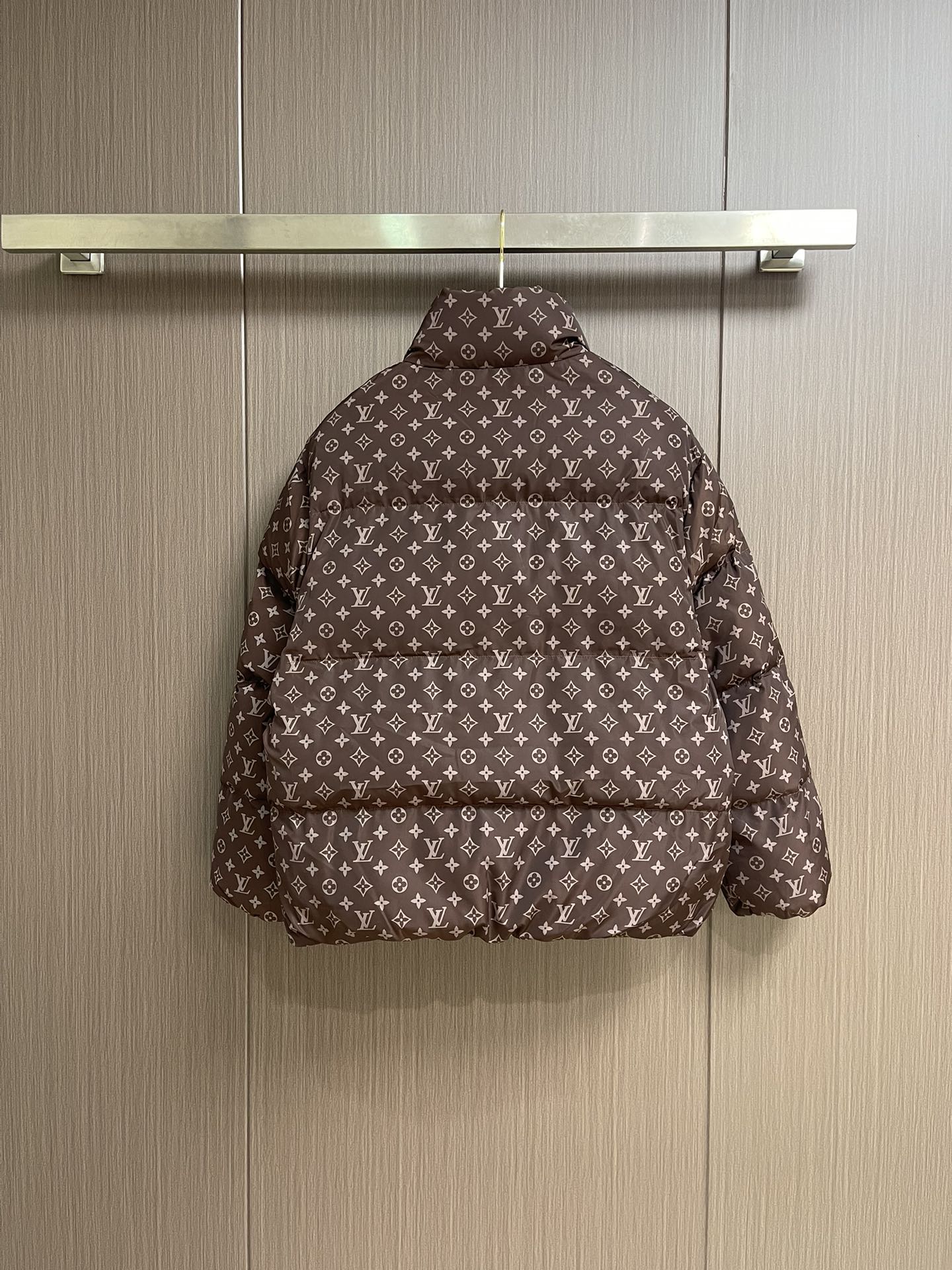 Louis Vuitton Brown Monogram High - Neck Down Jacket