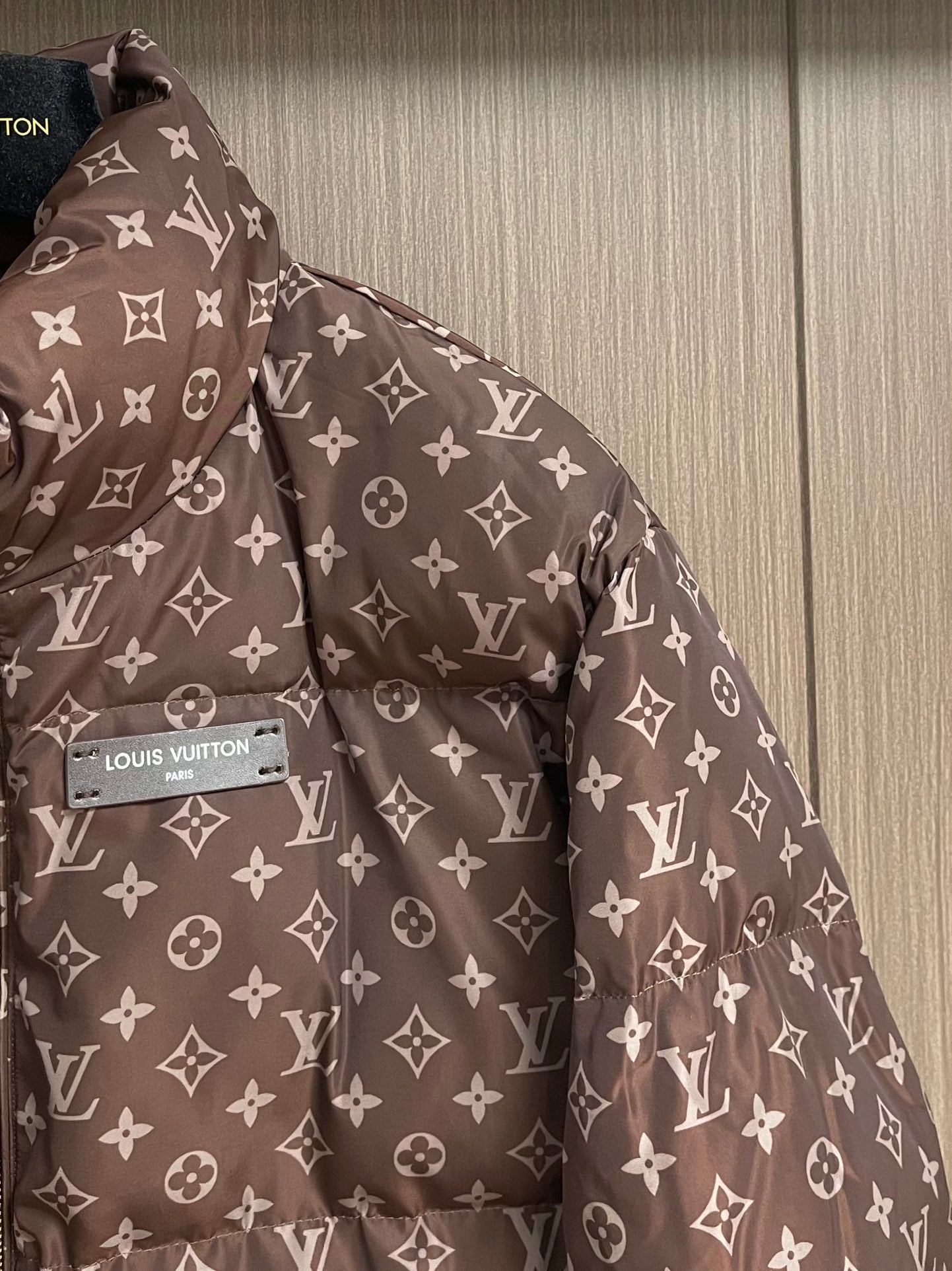 Louis Vuitton Brown Monogram High - Neck Down Jacket