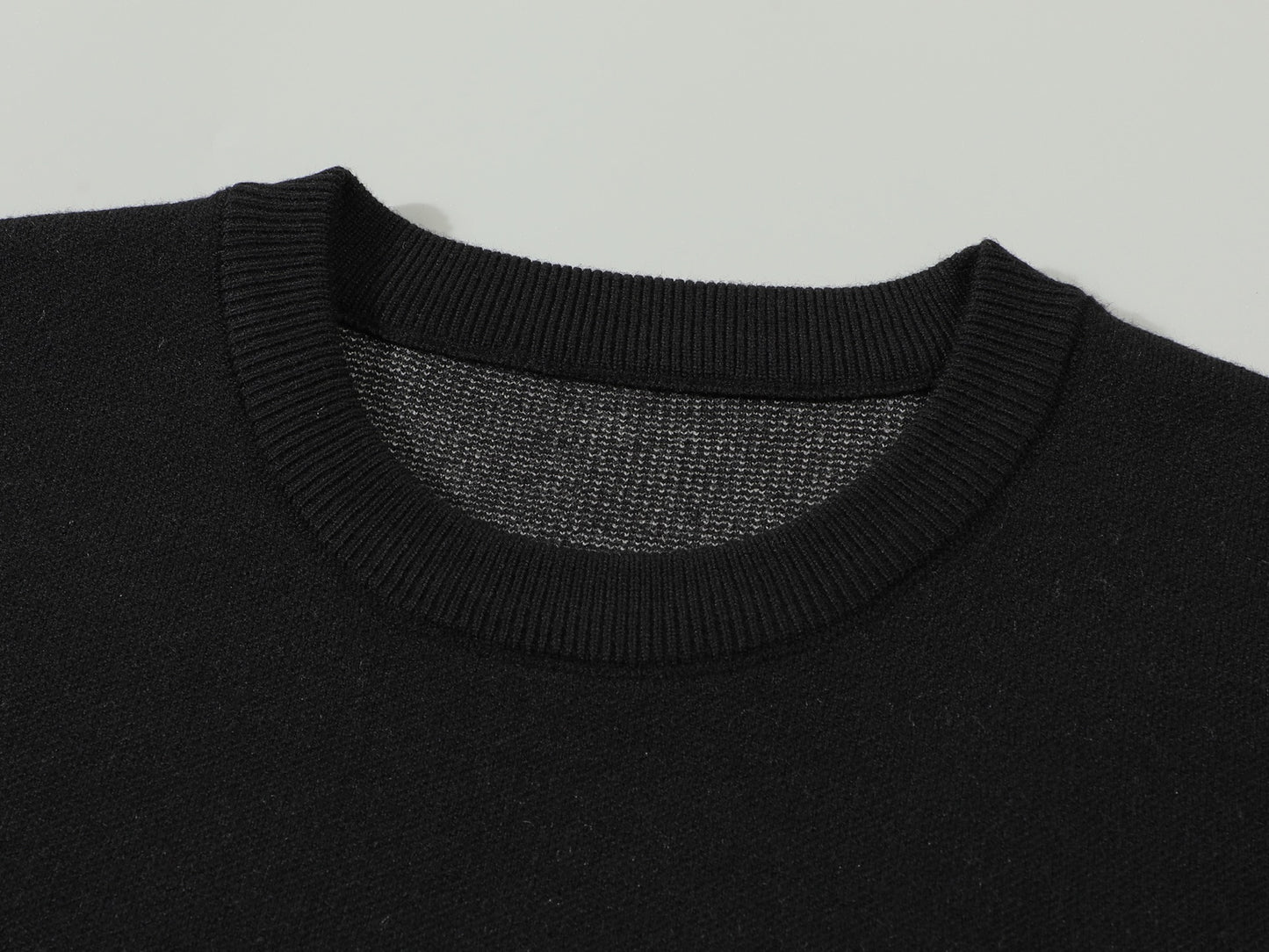 Fendi Black Crew Neck Sweater With Signature FF Pattern