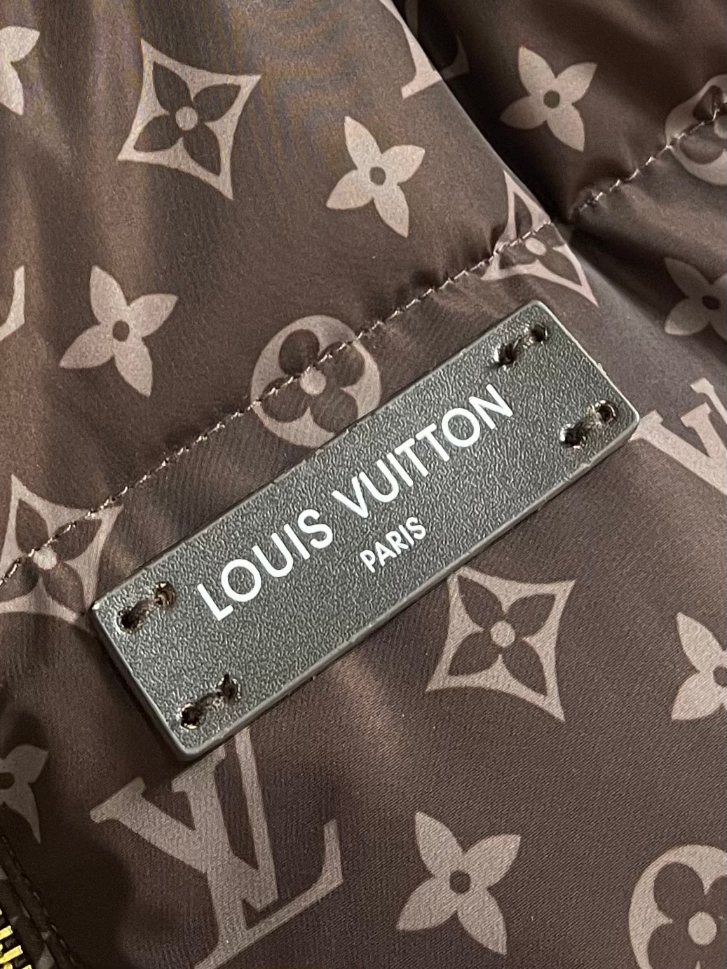 Louis Vuitton Brown Monogram High - Neck Down Jacket