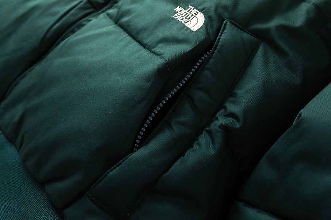 The North Face Dark Green Puffer Jacket Warm Winter Outerwear