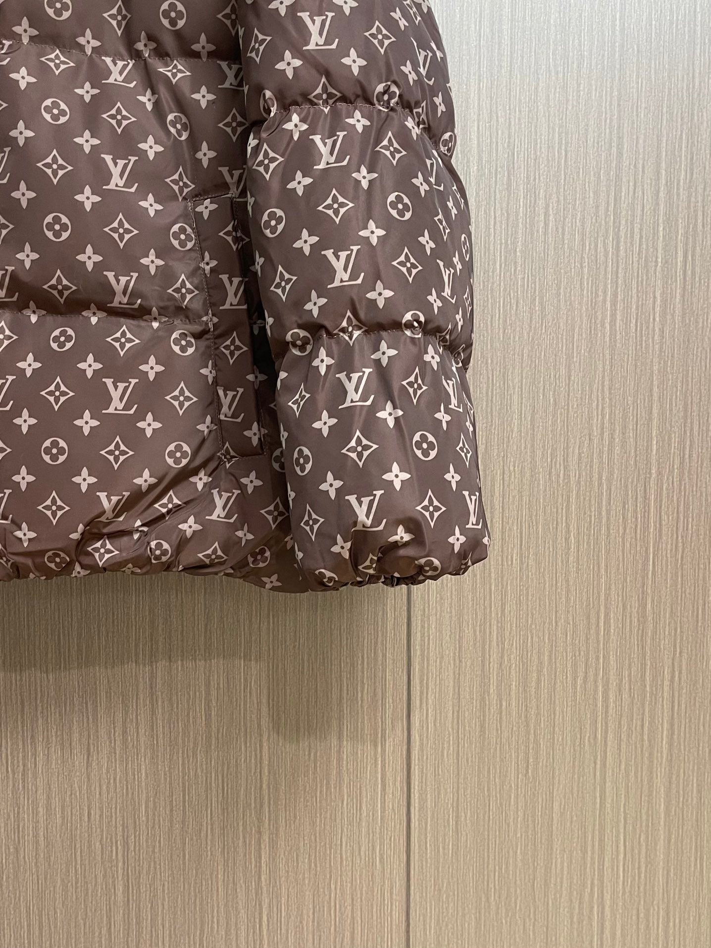 Louis Vuitton Brown Monogram High - Neck Down Jacket