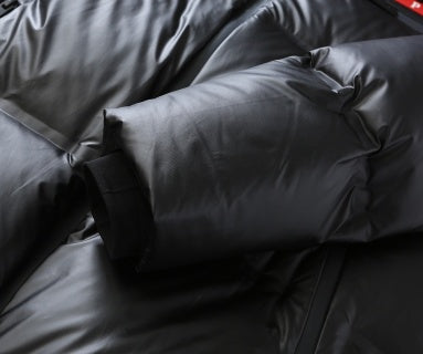 Prada Black Hooded Long Down Jacket With Brand Logo Stripe