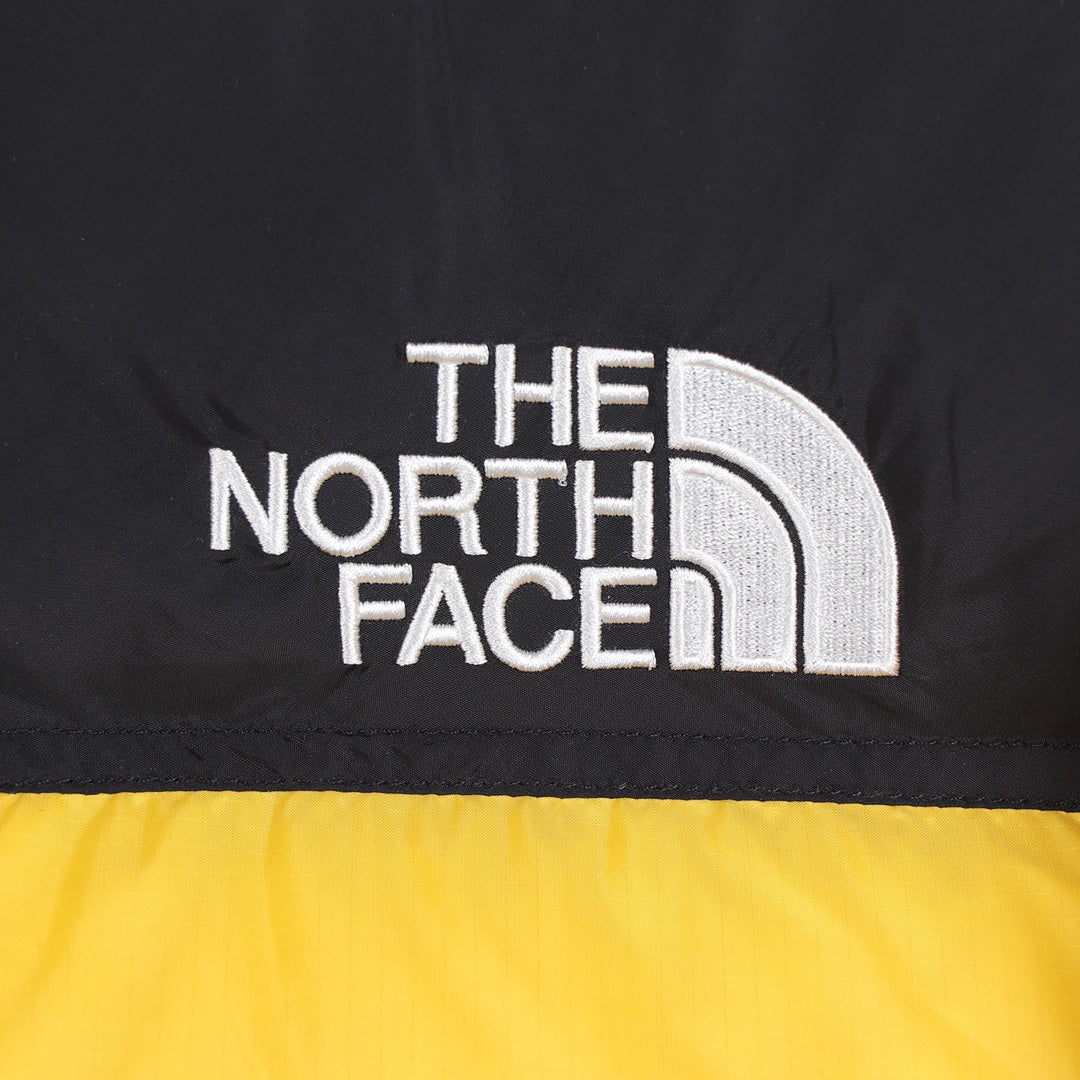 The North Face Yellow Black Puffer Jacket Warm Winter Outerwear