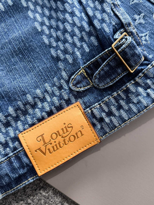 Louis Vuitton Monogram and Patterned Denim Jacket