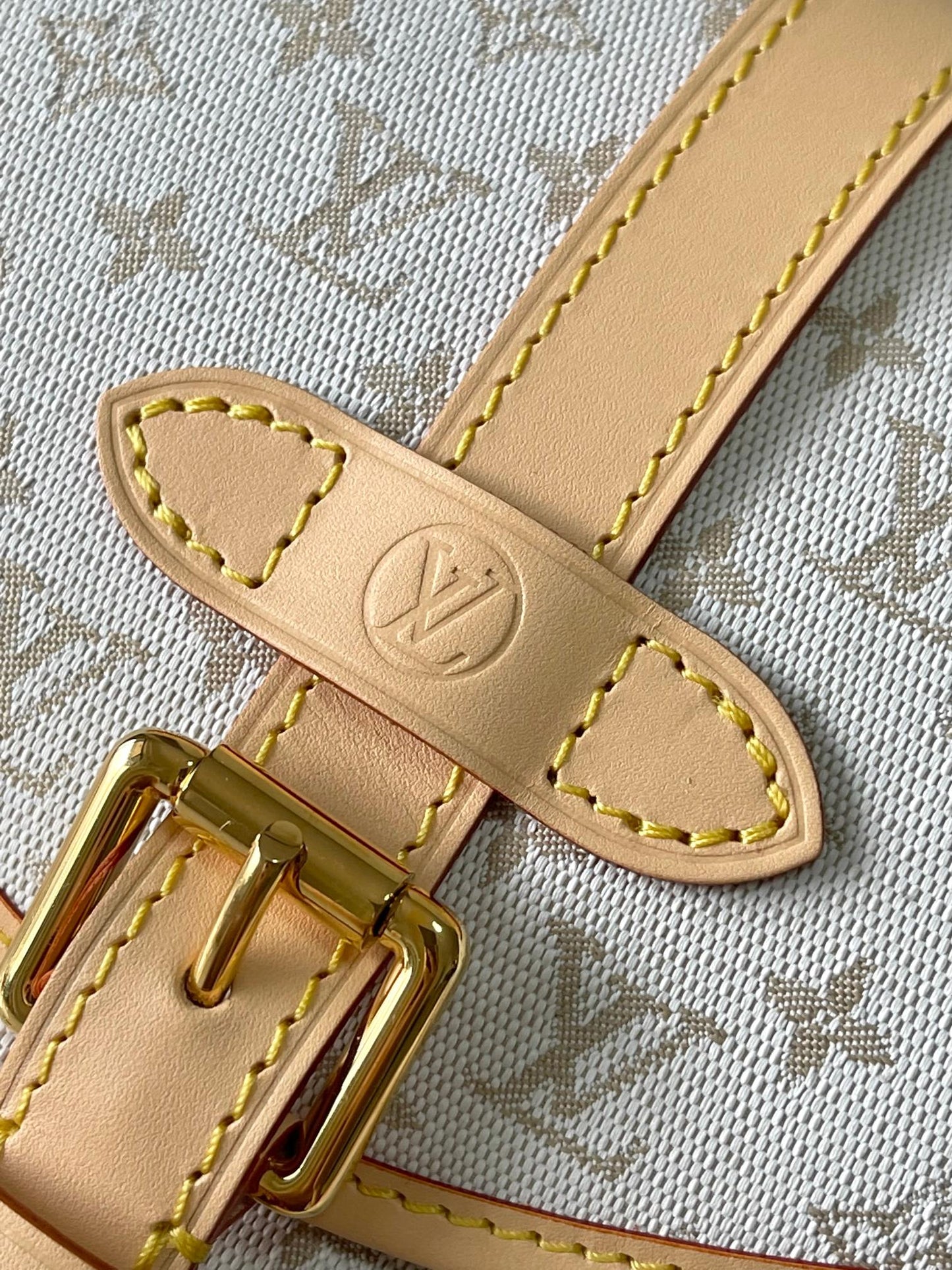 Stylish Louis Vuitton Handbag with Classic Monogram Pattern and Adjustable Strap