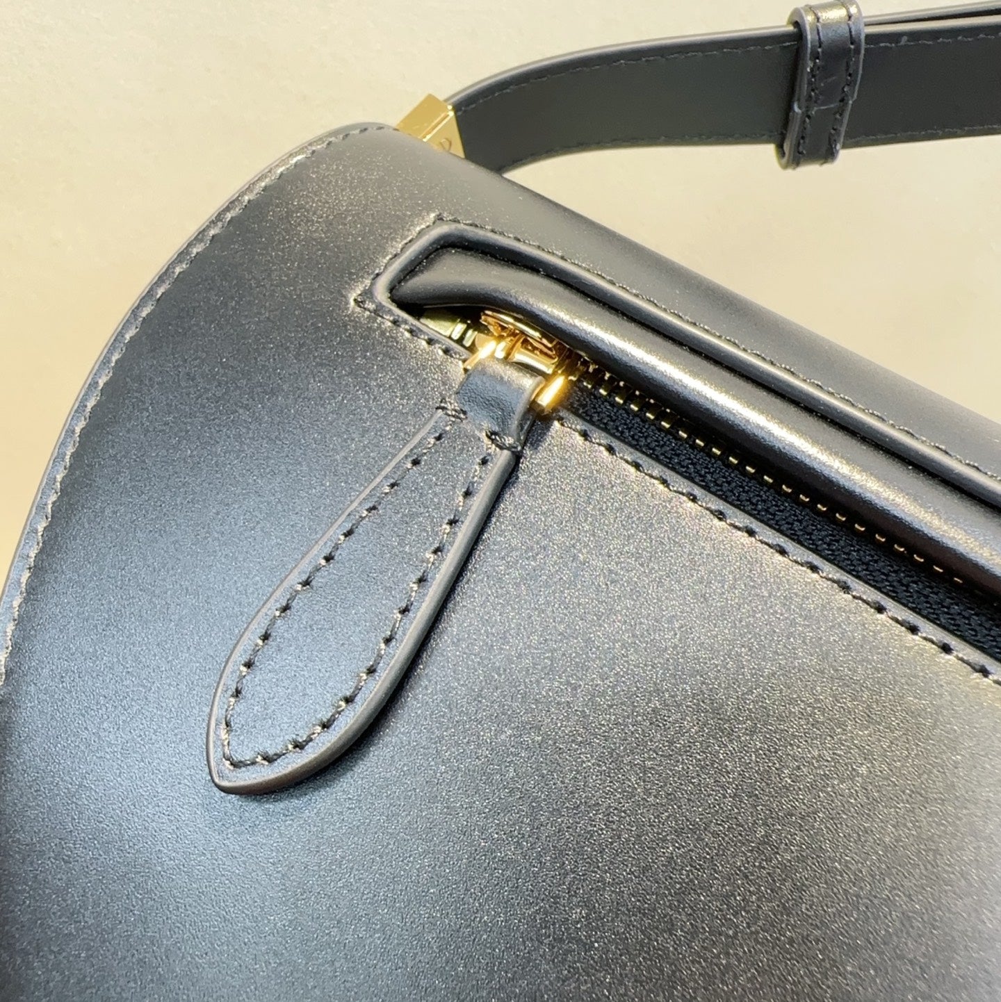 Sophisticated Black/Brown Burberry Half - Moon Bag With Dual Straps And Gold - Tone Accents Style No.717165