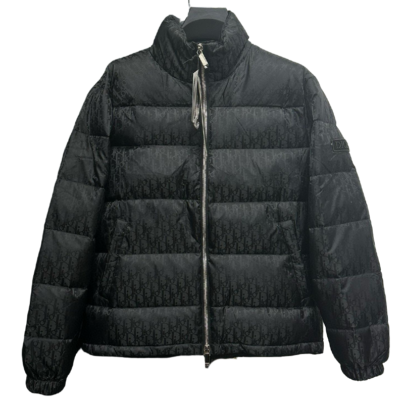 Stylish Black Dior Puffer Jacket For Cold - Weather Elegance