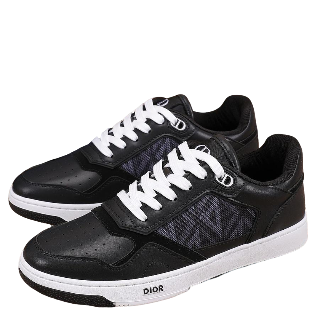 Dior Mens Sneakers Luxury Leather Casual Shoes With Oblique Pattern