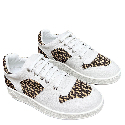 Hermes Women's Sneakers Iconic H Logo Leather Casual Fashion Shoes
