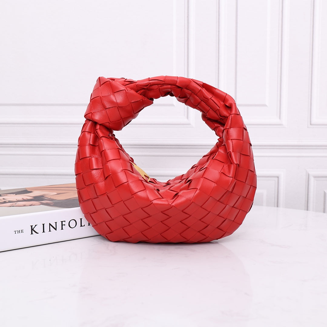 Bottega Veneta Jodie Bag in Light Green Intrecciato Leather with Knotted Handle Style No.6699