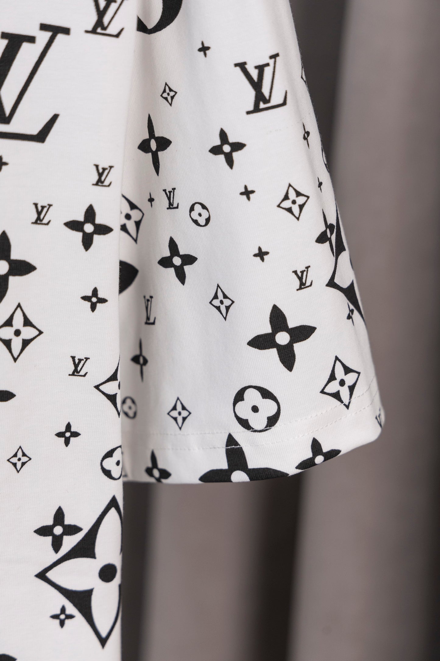 Louis Vuitton Monogram Printed White Short Sleeve T Shirt for Fashion Enthusiasts