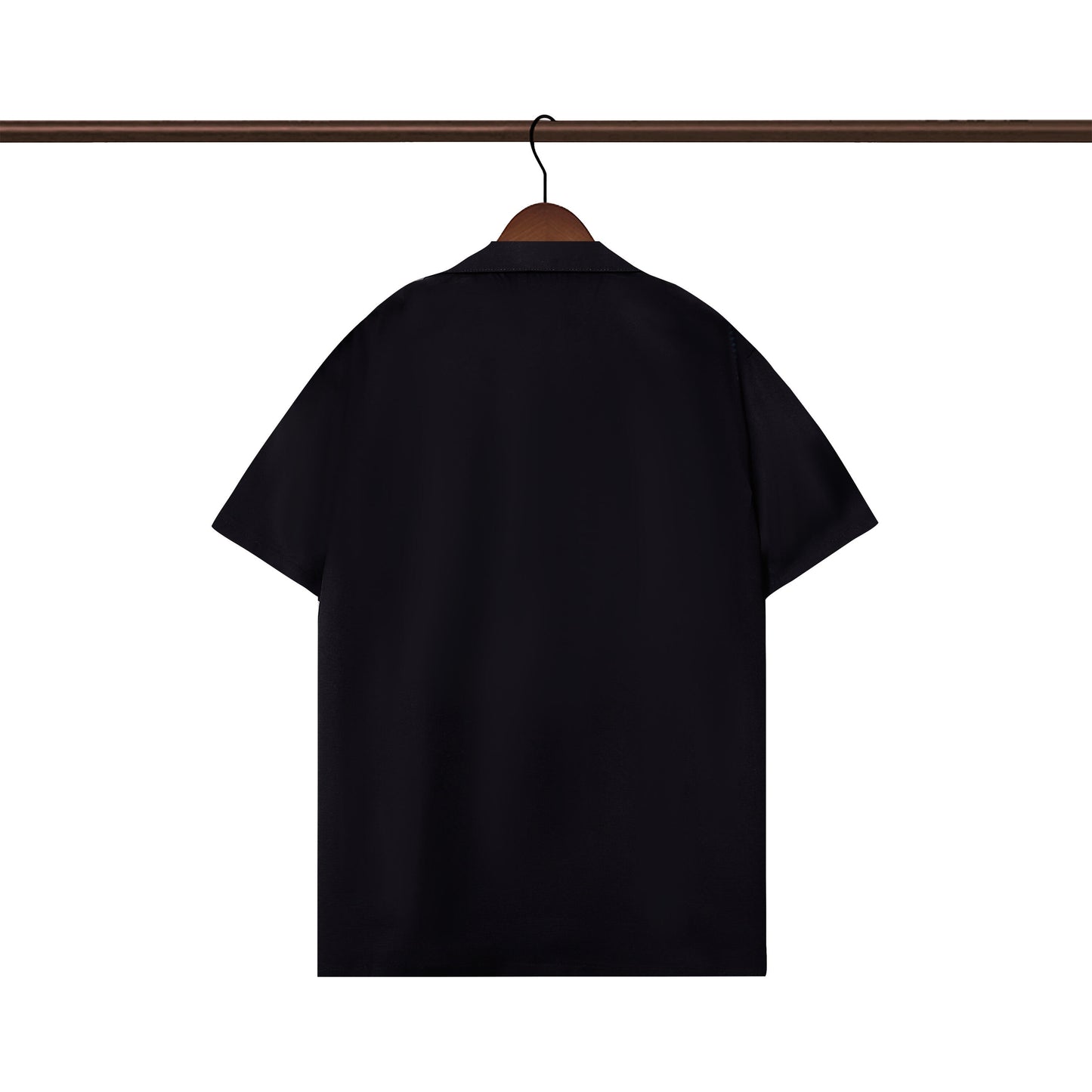 Burberry Style Black/White Short Sleeve Shirt With Checkered Pocket Detail