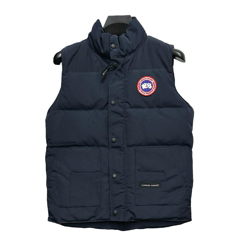 Canada Goose Navy Blue Down Vest For Cold - Weather Comfort