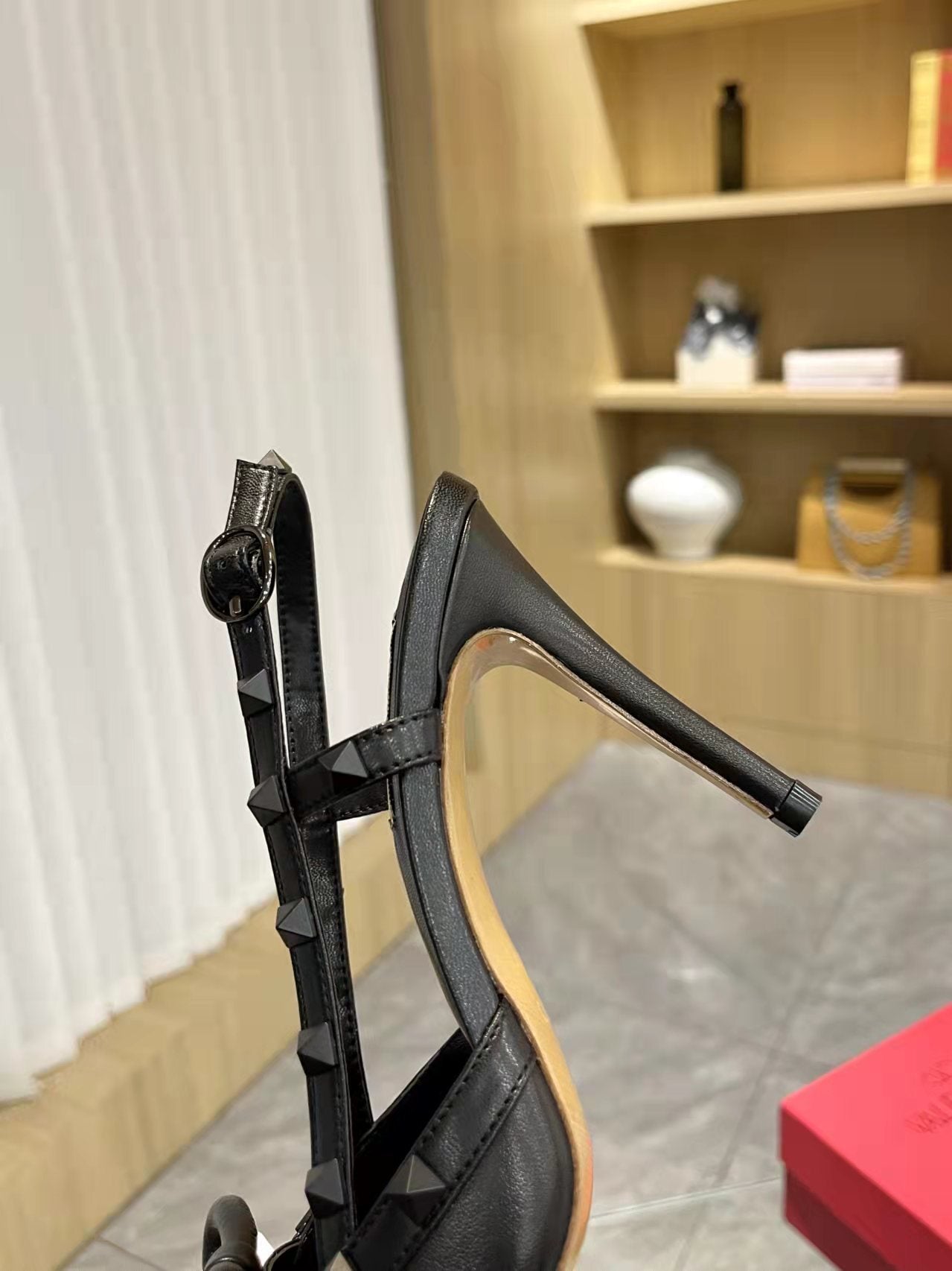 Valentino Women's Rockstud Bow Slingback Pumps Luxury Pointed Toe High Heels