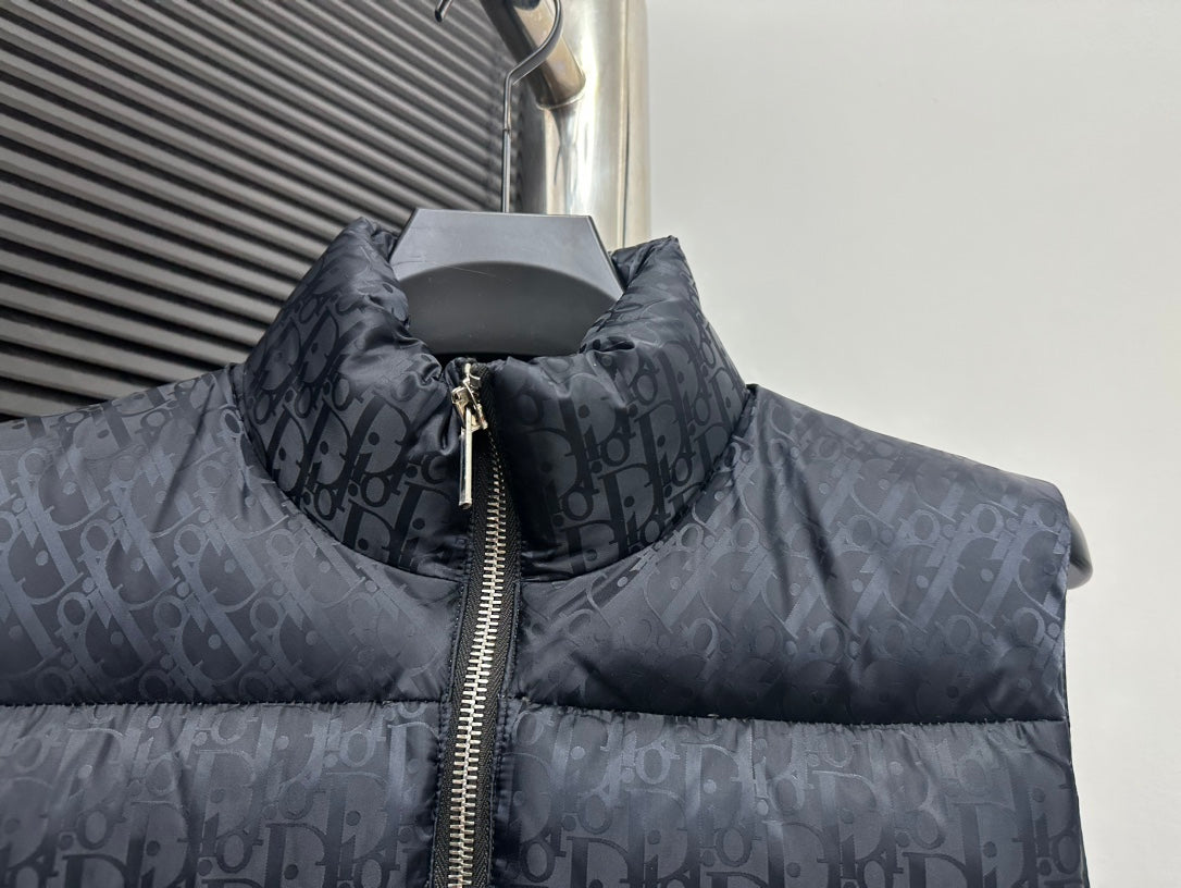 Stylish Black Dior Puffer Vest For Fashionable Cold - Weather Layering