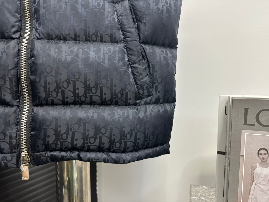 Stylish Black Dior Puffer Vest For Fashionable Cold - Weather Layering