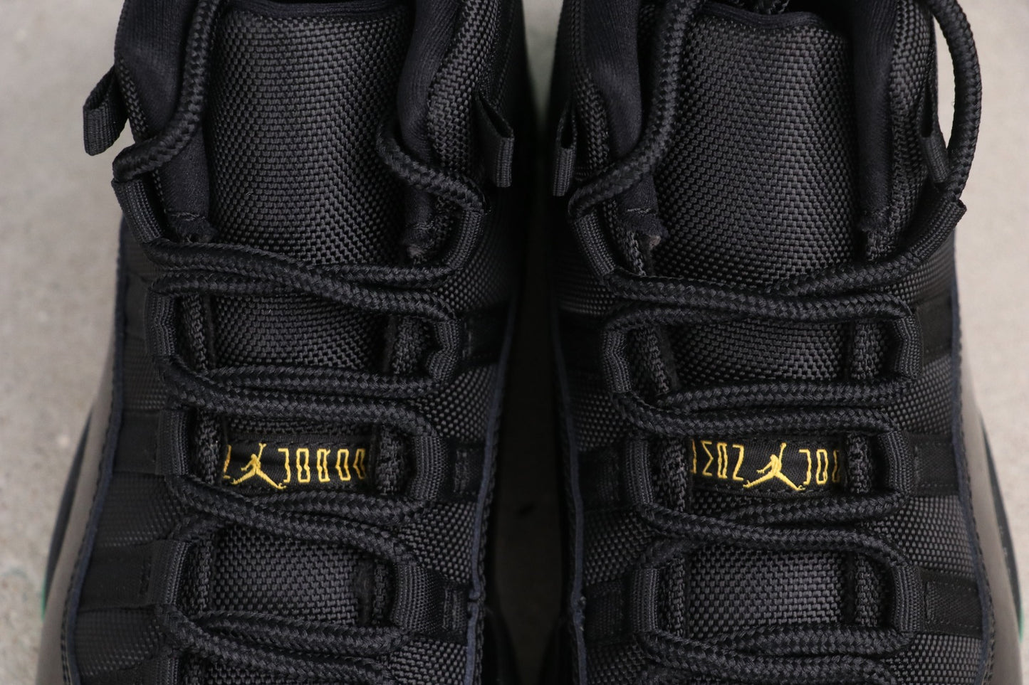 Air Jordan 11 High Black Green Yellow Patent Leather Basketball Shoes