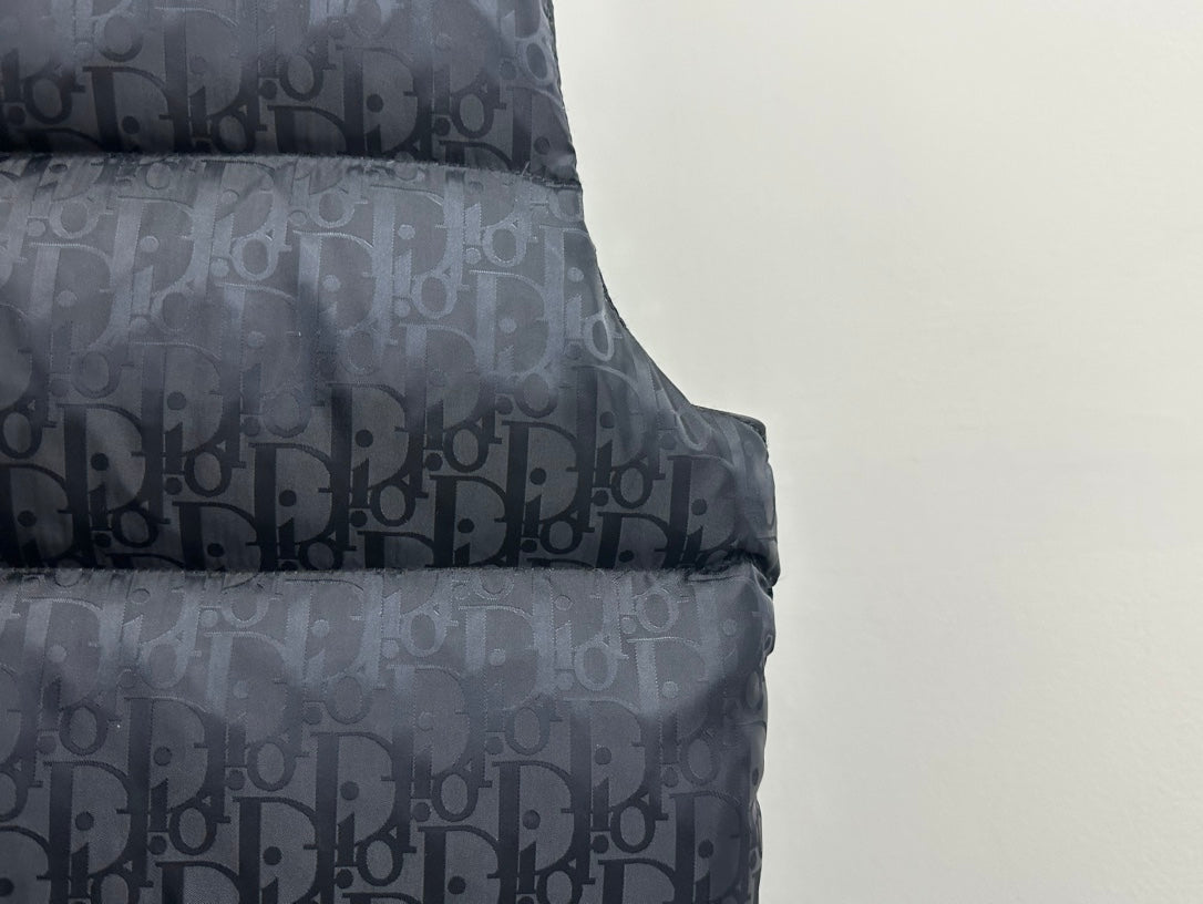 Stylish Black Dior Puffer Vest For Fashionable Cold - Weather Layering