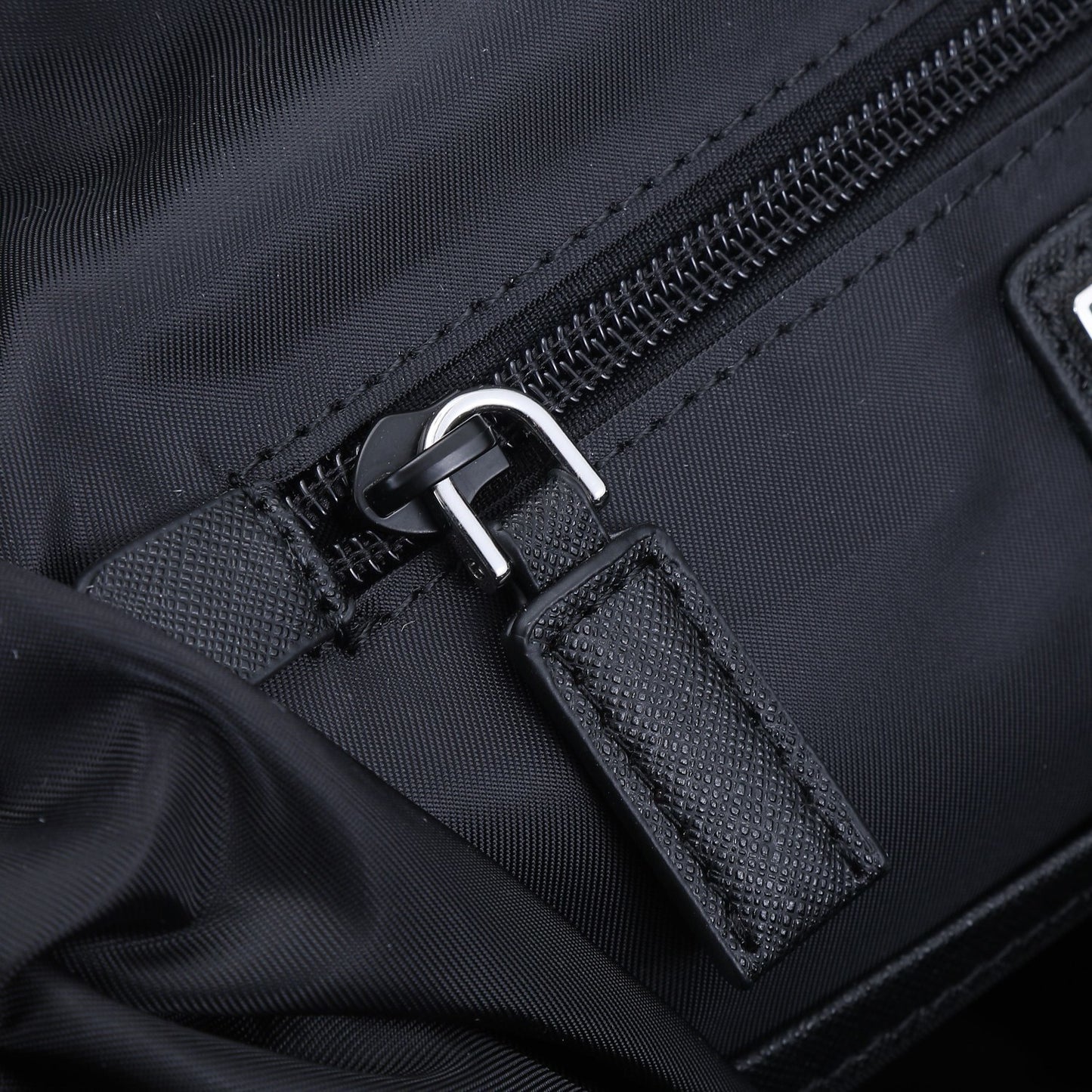 Prada Black Nylon Backpack With Multiple Pockets And Signature Logo 2VZ019