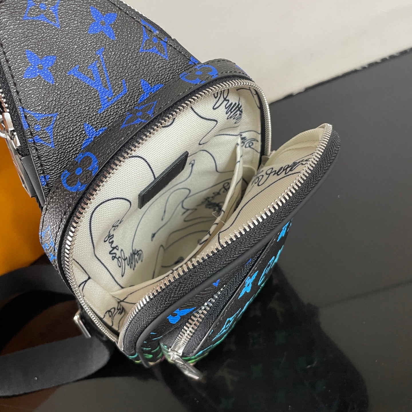 Louis Vuitton Colorful Monogram Canvas Sling Bag with Distinctive Design Elements M13963