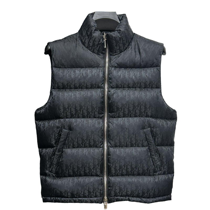 Stylish Black Dior Puffer Vest For Fashionable Cold - Weather Layering