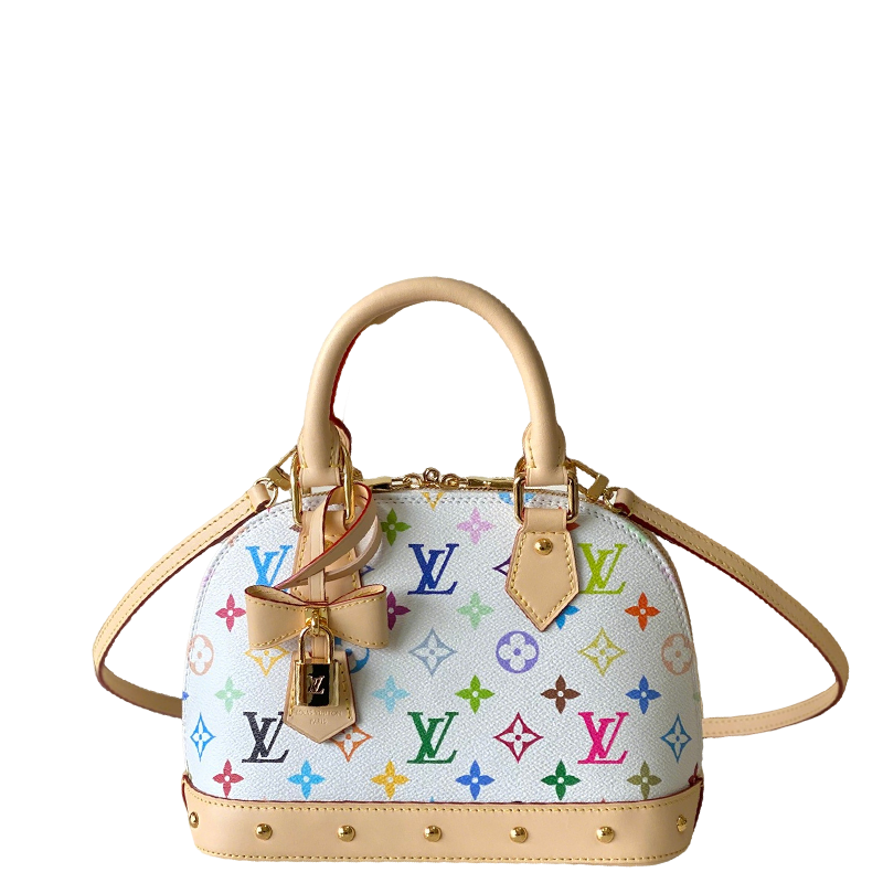 Eye Catching Louis Vuitton Alma BB Bag With Colorful Monogram And Bow Accent