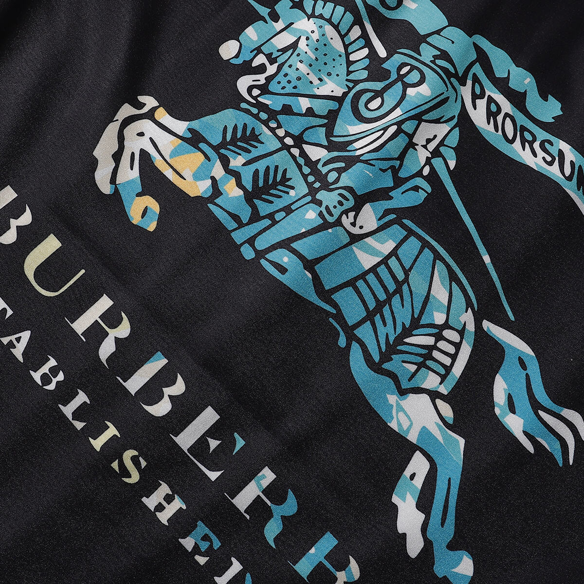 Burberry Black Short - Sleeve Shirt With Equestrian Knight Emblem Design