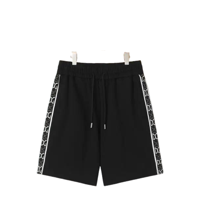 Dolce & Gabbana Stylish Black Shorts With Side Patterns