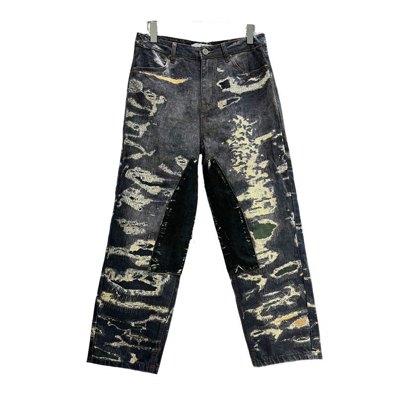 Givenchy Distressed Denim Jeans With Unique Patchwork For Edgy Fashion