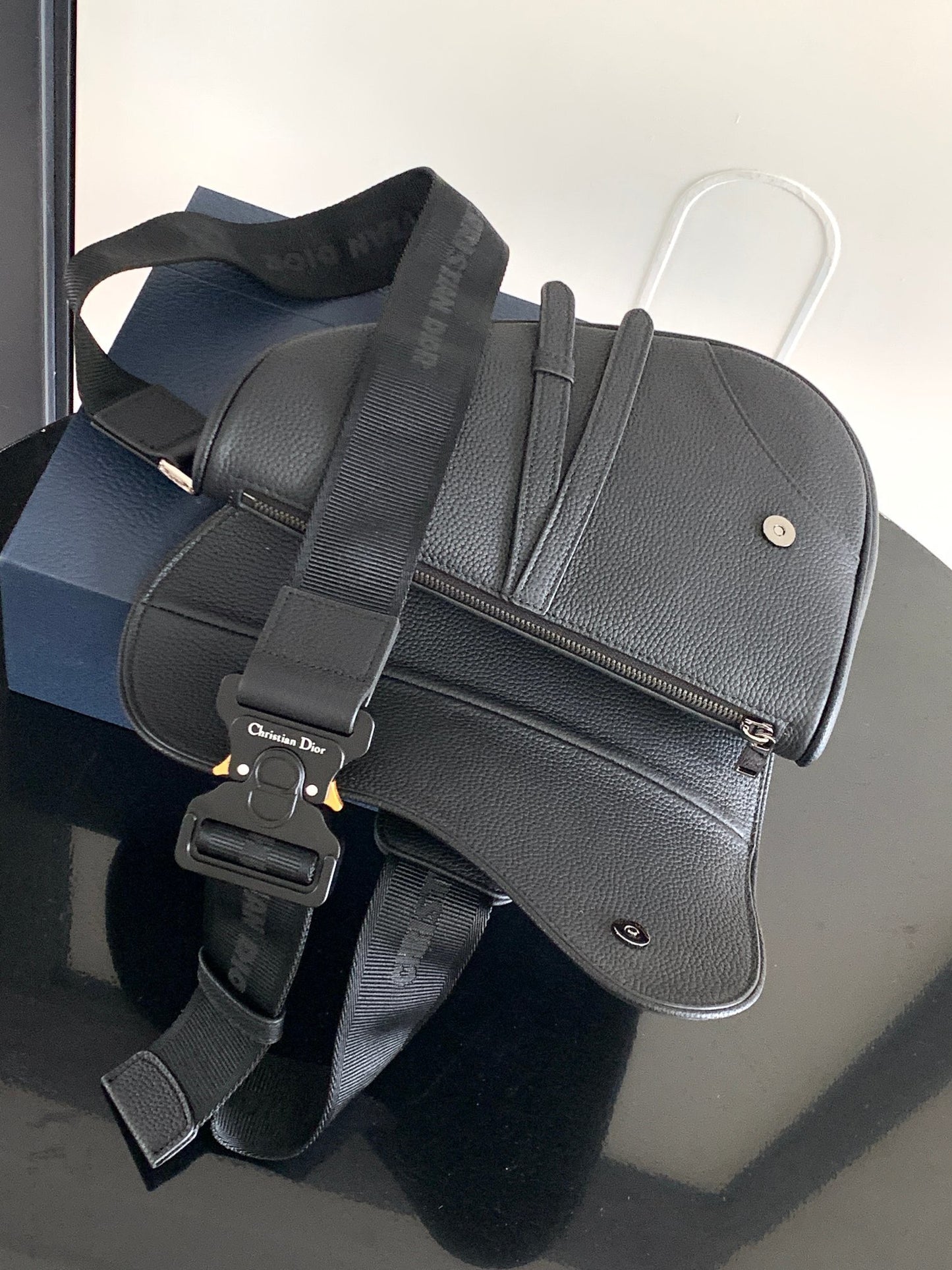 Trendy Dior BY ERL Saddle Bag With Floral Accent And Brand - Embellished Design ADPO093