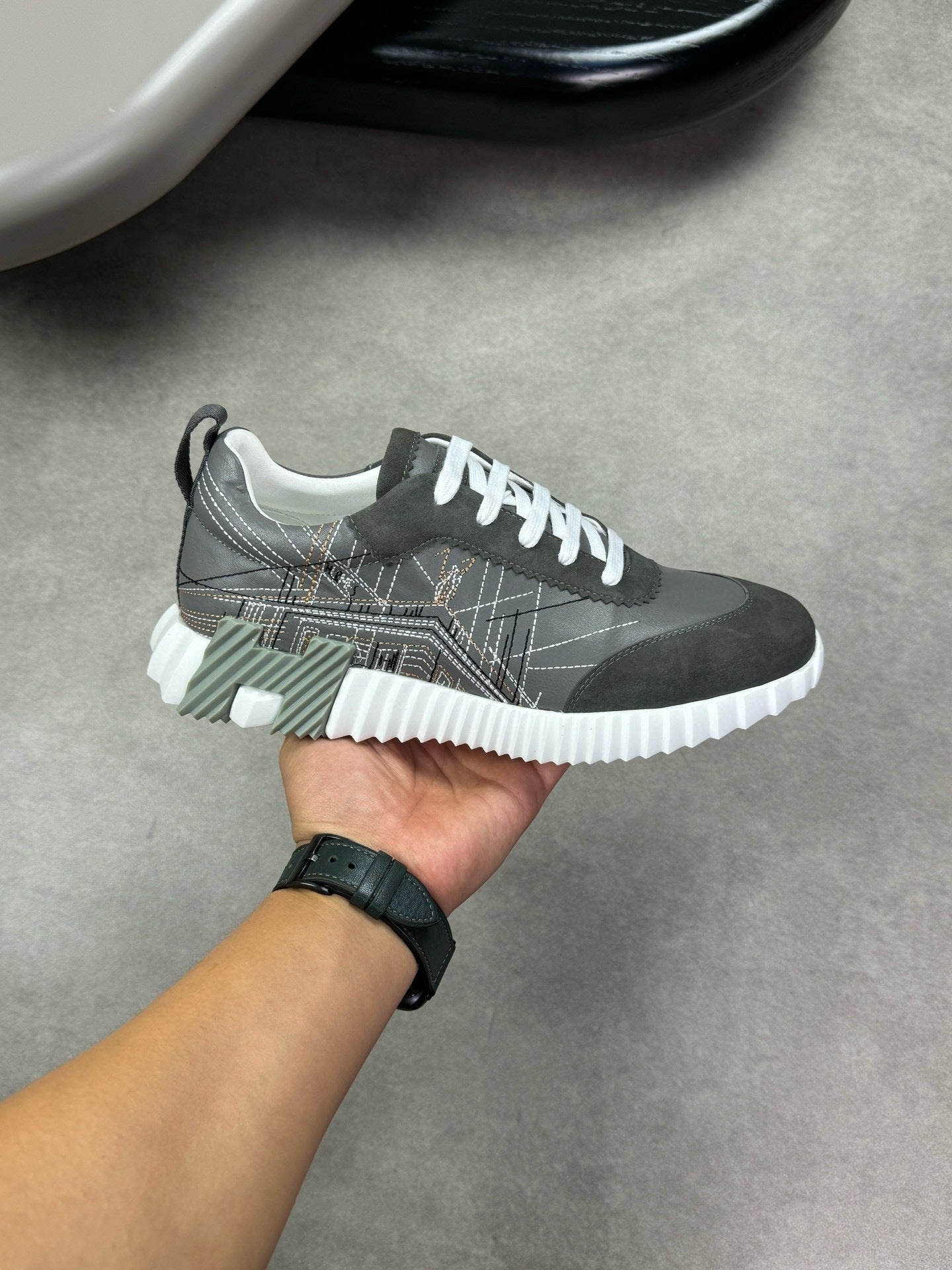 Hermes Men's Sneakers Luxury Leather Fashion Sneakers