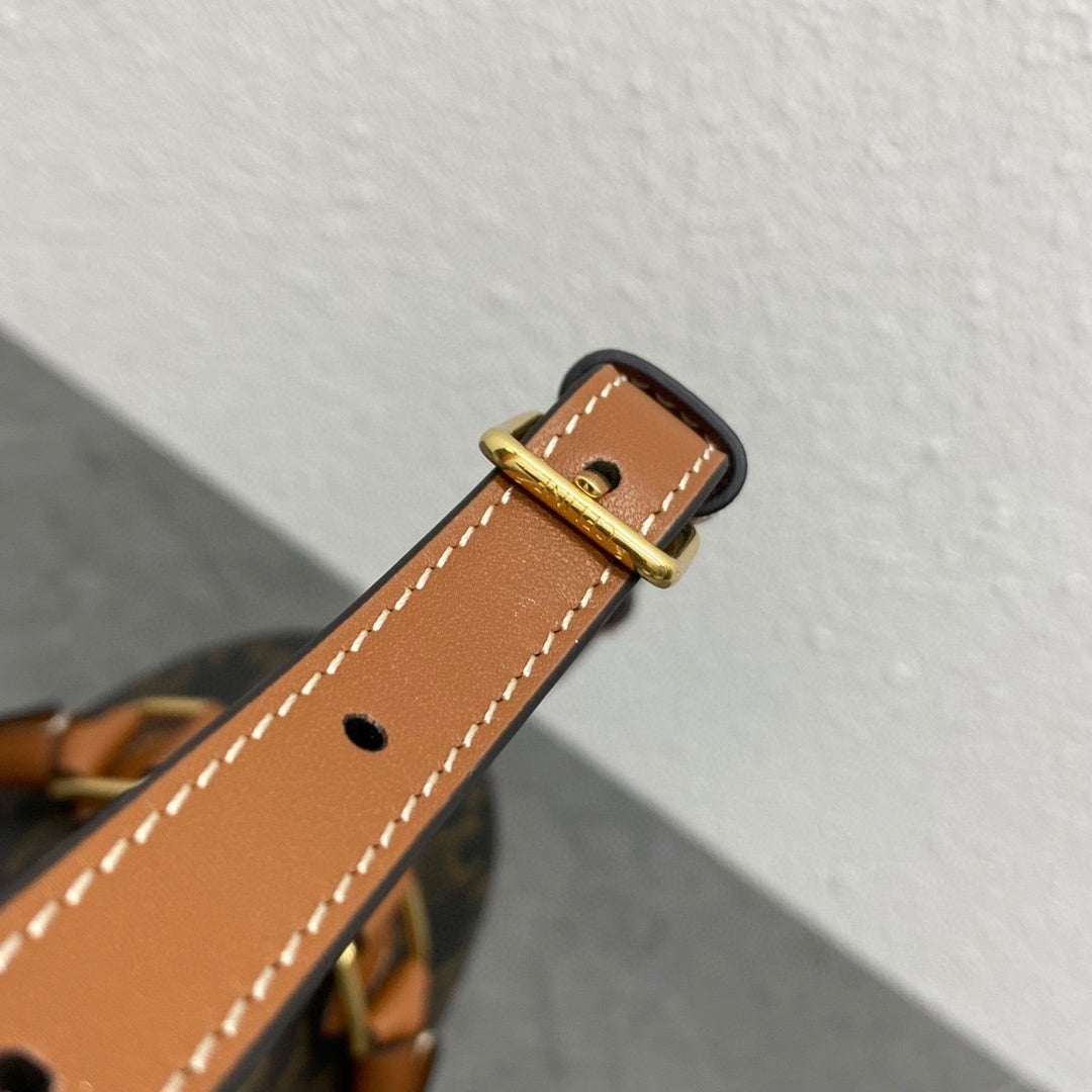 Celine Monogram Canvas Boston Bag With Leather Handles And Strap 197582