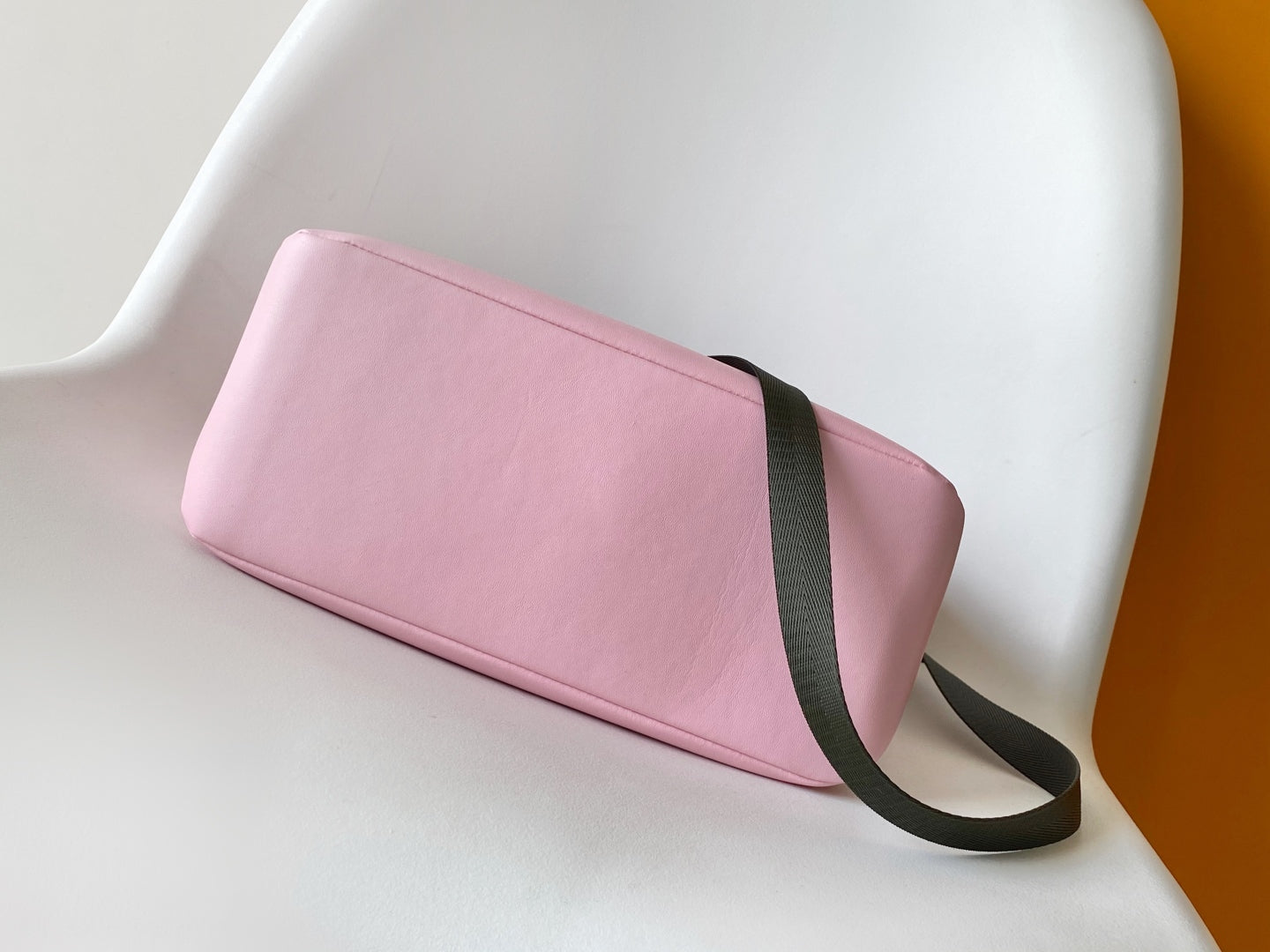 Elegant Pink Louis Vuitton Tote Bag With Contrast Color Handles And Branding