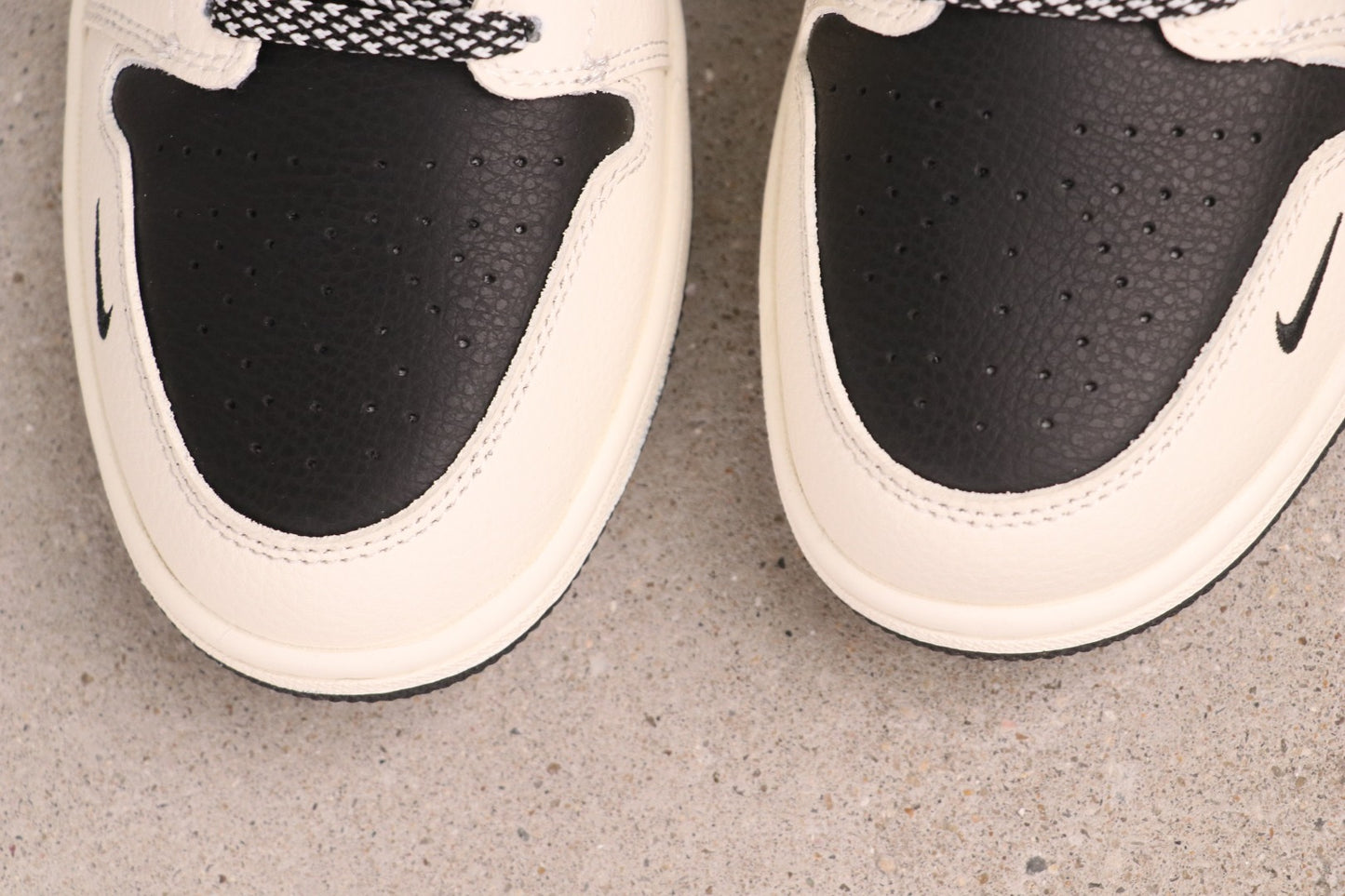 Air Jordan 1 Low Peaceminusone Daisy Print Black Beige Casual Sneakers