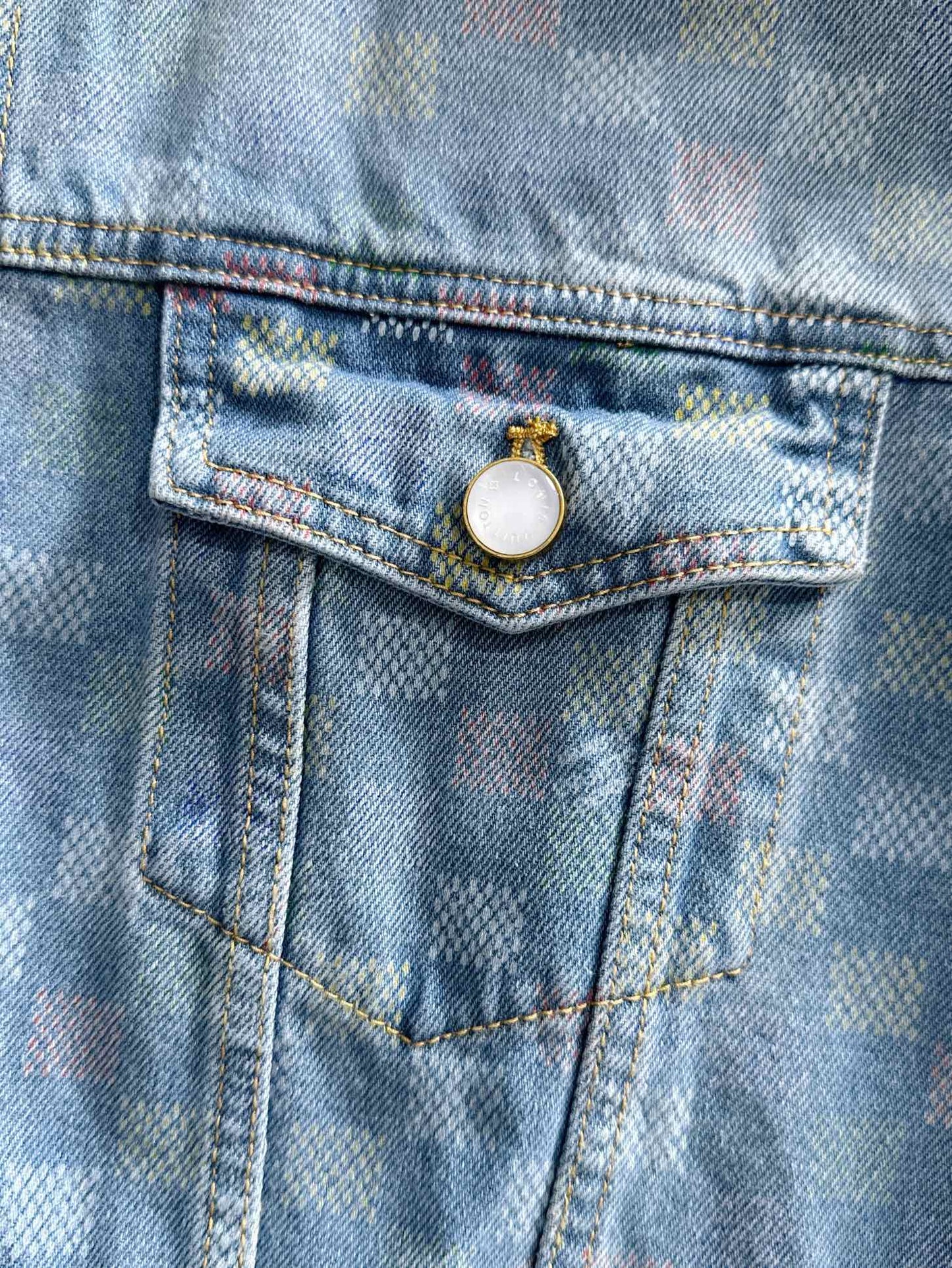 Louis Vuitton Denim Jacket with Embroidered Detail