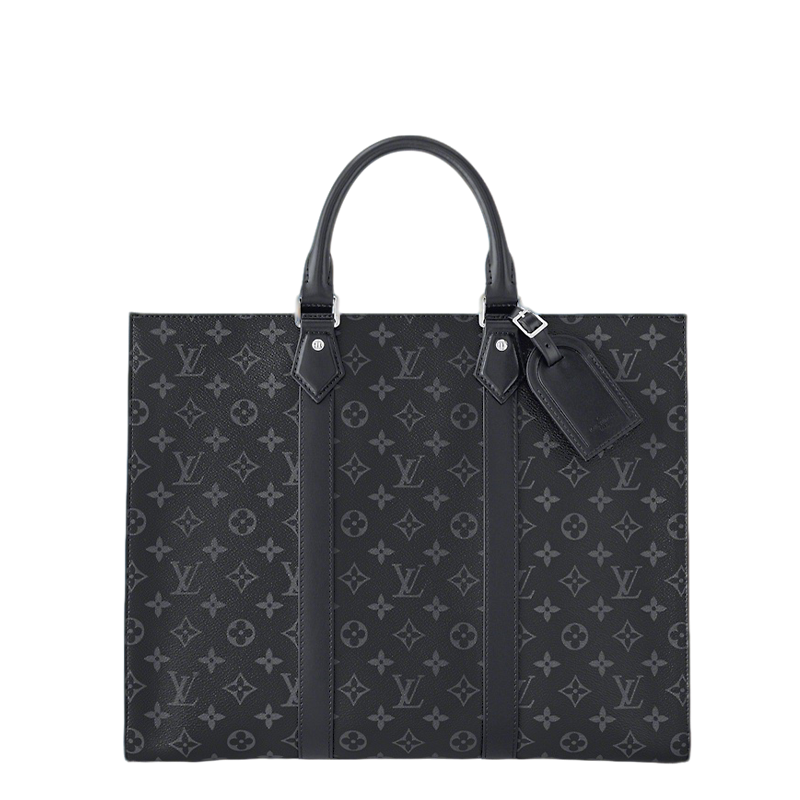 Stylish Louis Vuitton Monogram Canvas Tote Bag with Leather Accents for Luxury Lovers M47059