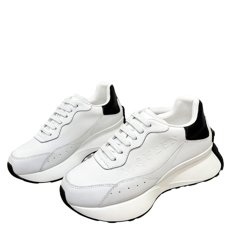 Alexander McQueen Unisex Oversized Sneakers With Metallic Heel Accents