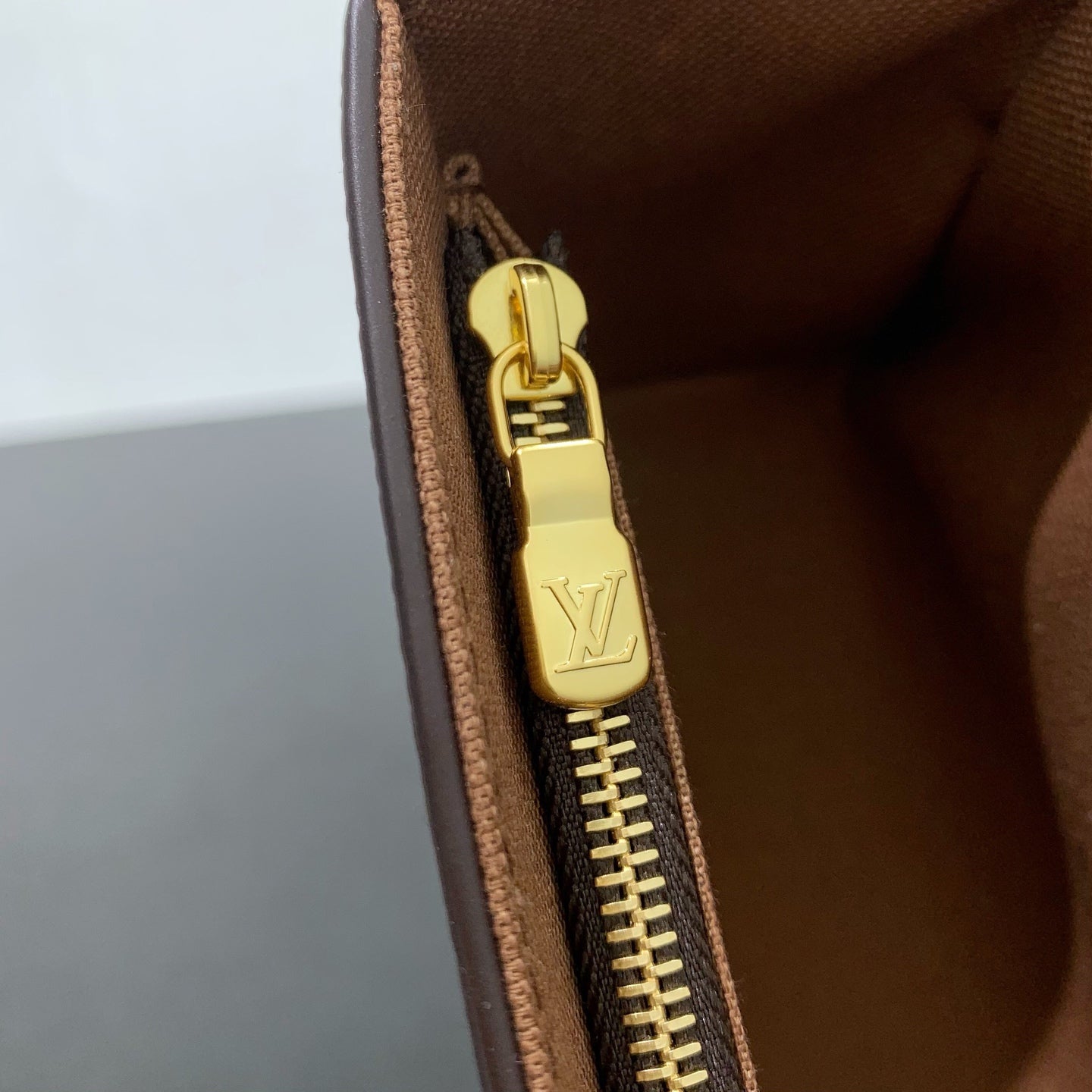 Chic Louis Vuitton Monogram Crossbody Bag With Gold Lock And Bead Chain