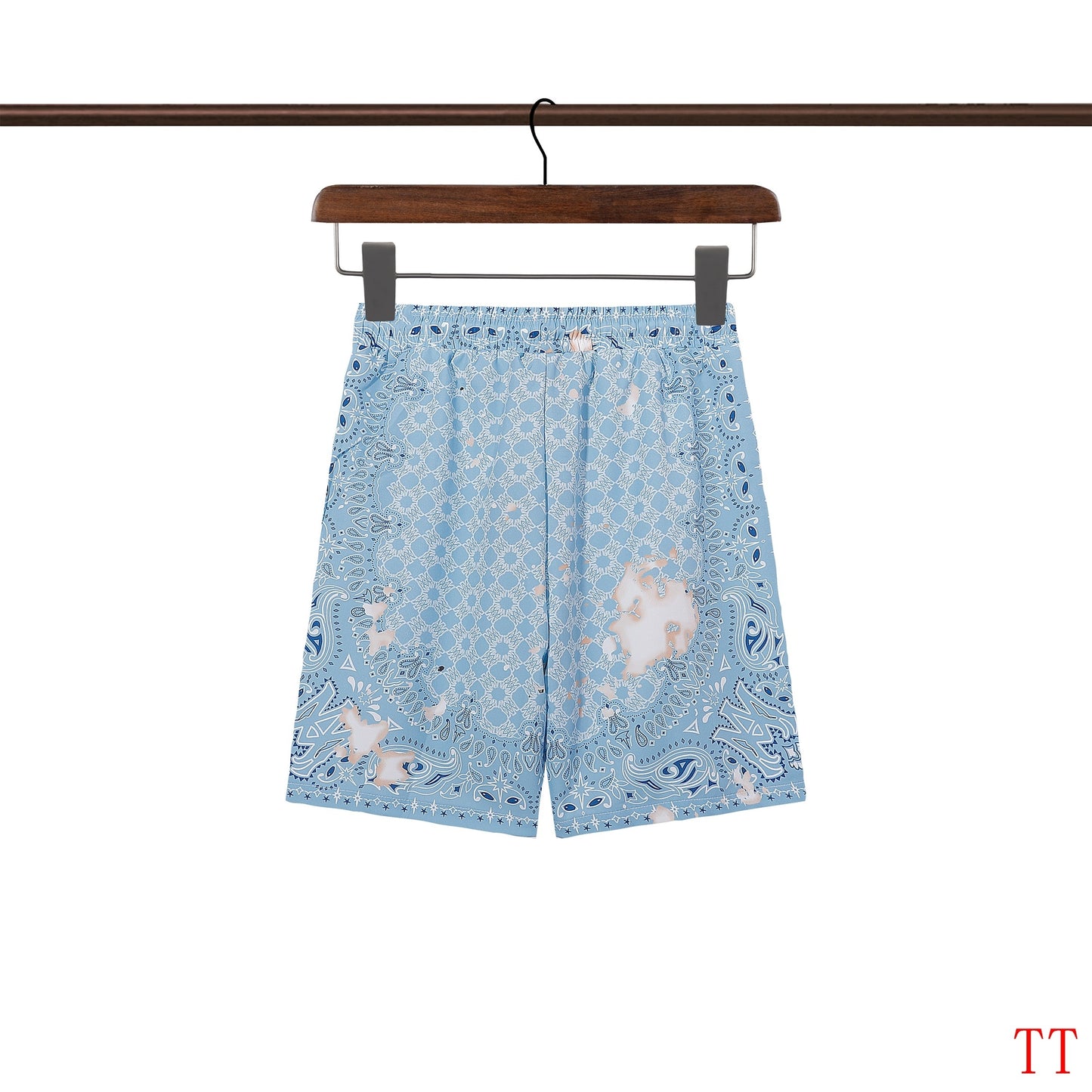 Men's AMIRI Light Blue Patterned Short - Sleeve Shirt And Shorts Set