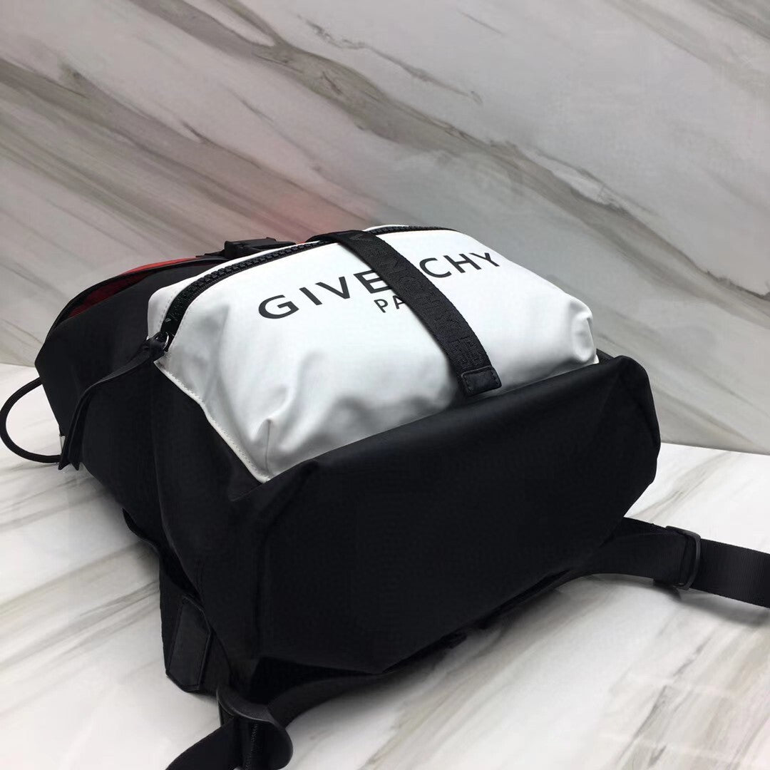 Givenchy Color - Block Nylon Backpack With Logo Strap And Pockets 29913-2