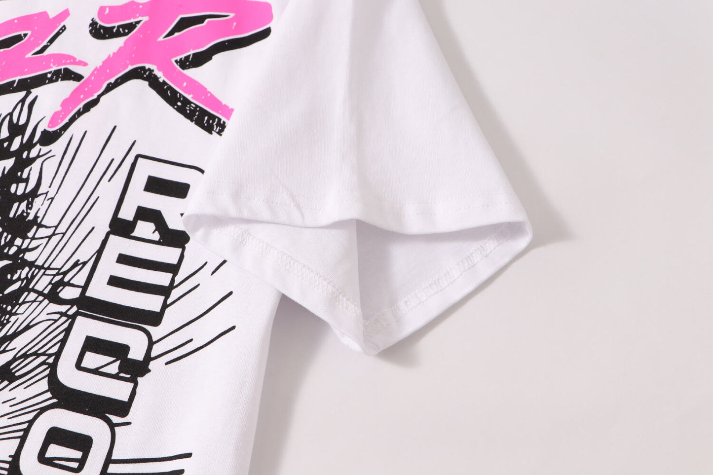 Hellstar White T - Shirt With Headphone Graphic And Is This What Heaven Sounds Like Slogan