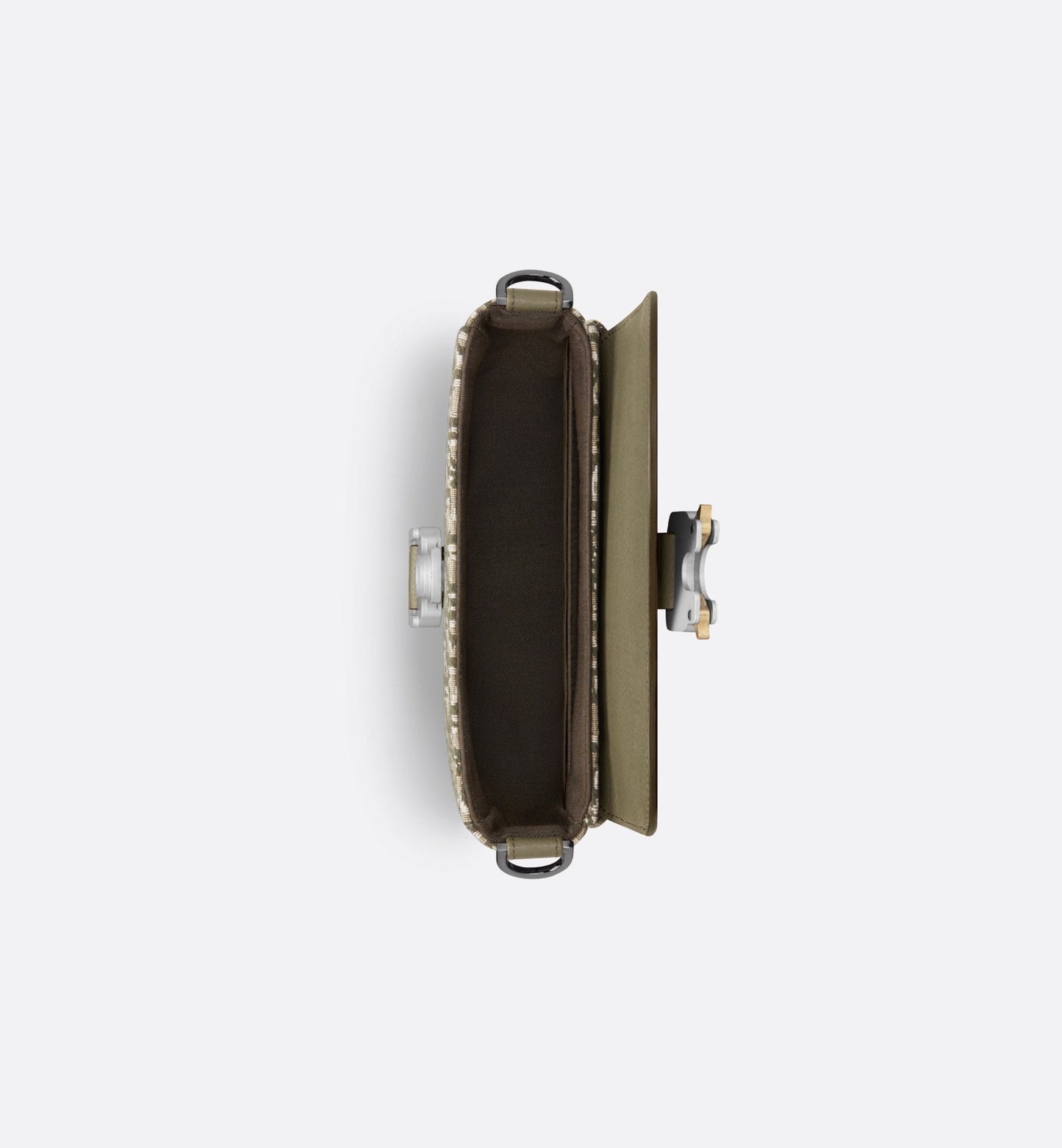 Chic Dior Saddle Bag With Monogram Canvas And Leather Flap 93366
