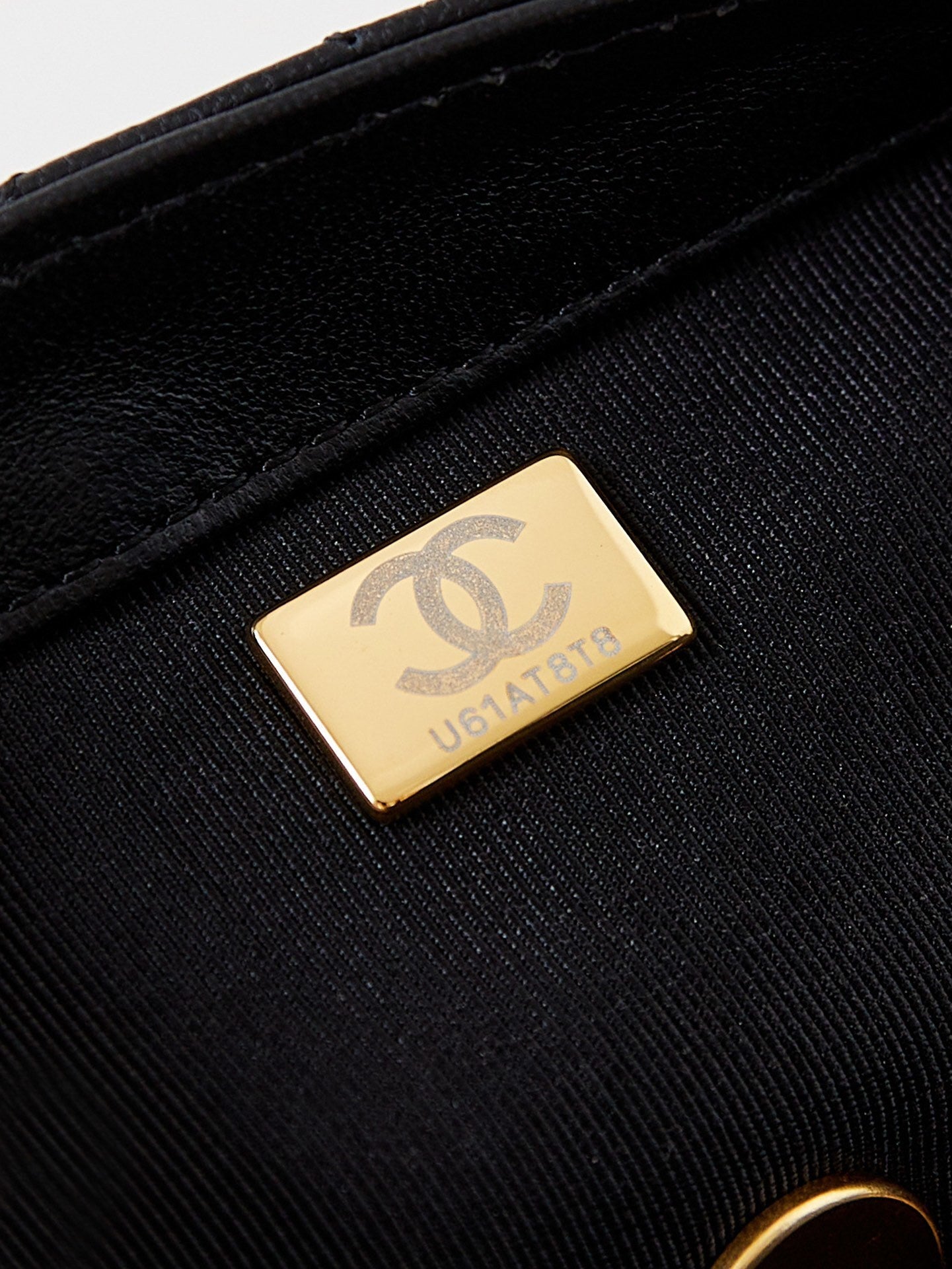 Chanel Black Quilted Leather Handbag With Gold Chain And Signature CC Logo AS4947