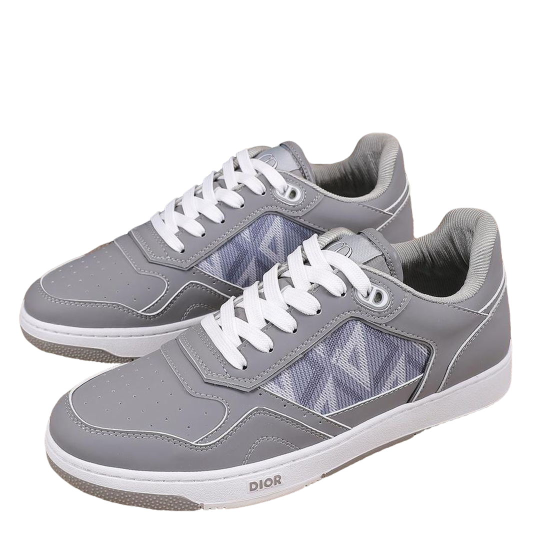 Dior Mens Sneakers Luxury Leather Casual Shoes With Oblique Pattern