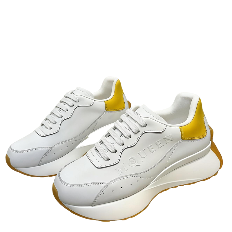 Alexander McQueen Unisex Oversized Sneakers With Metallic Heel Accents
