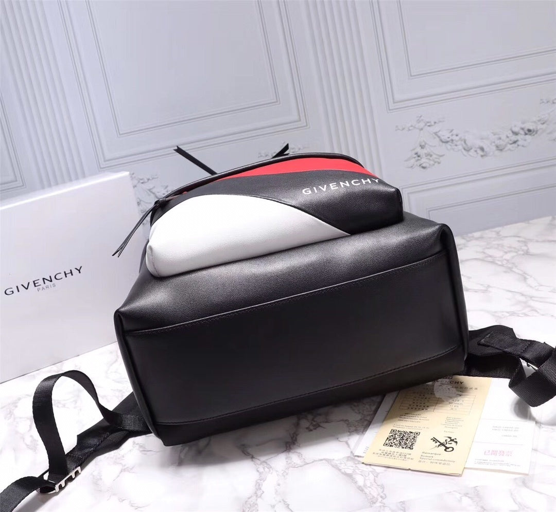 Stylish Givenchy Color - Block Nylon Backpack With Logo Strap 4048