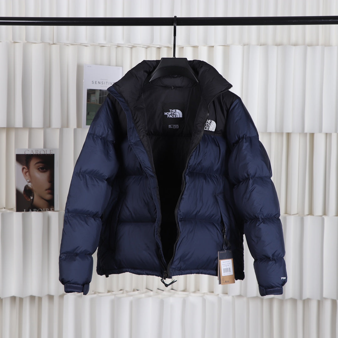The North Face Navy Blue Black Puffer Jacket Warm Winter Outerwear